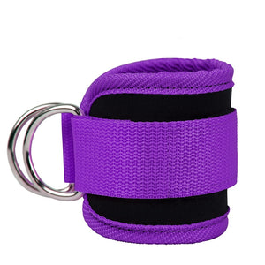 Gym Ankle Straps Double D-Ring Adjustable Neoprene Padded Cuffs